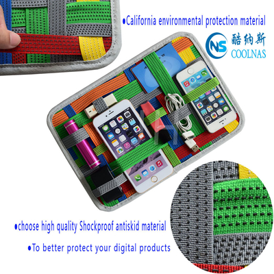 Mehrfarben-GITTER Gerät-Organisator-flexibler Speicher für Digital-Geräte