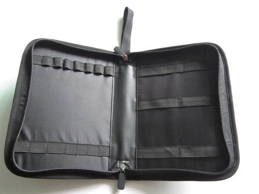 Reise-Werkzeugkoffer PUs Leder Reißverschluss zugemachter mit mehrfacher elastischer Schwergängigkeit nach innen