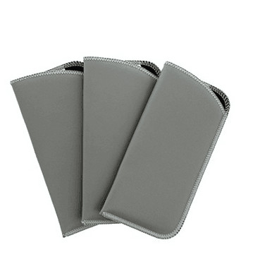 Lederner weicher Sunglass-Fall-graue Farbe für Zoll der Lesebrille-7.5*3.1