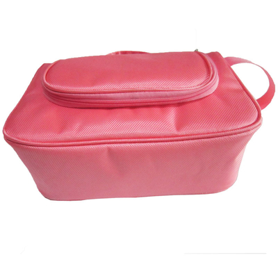 Nettes Nylon-hängende Reise-Kosmetiktasche-Rosa-Farbe für Frauen-Wäsche