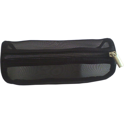 Maschen-Reise-Kosmetiktasche-volle schwarze Farbe mit Reißverschluss-Schließung